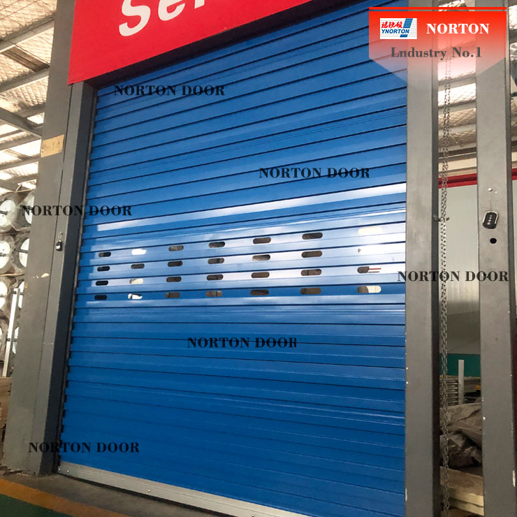 Galvanized steel roller shutter door