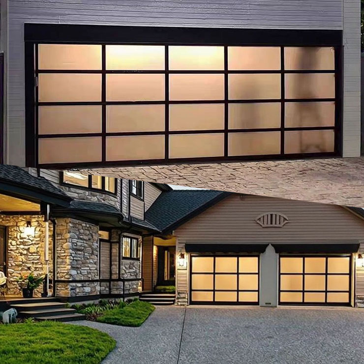 Modern Glass Garage Door