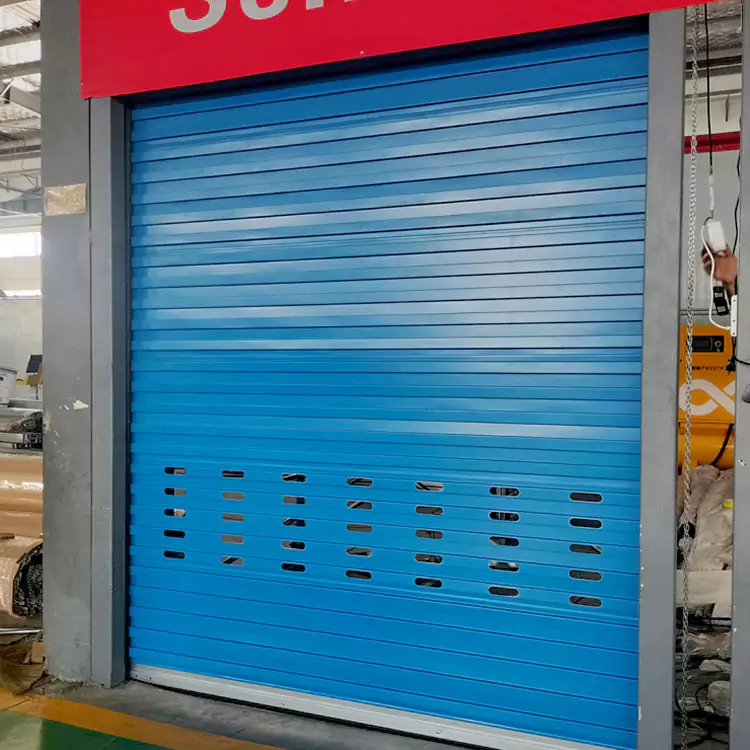 Modern Blue Automatic Steel Roll up Door